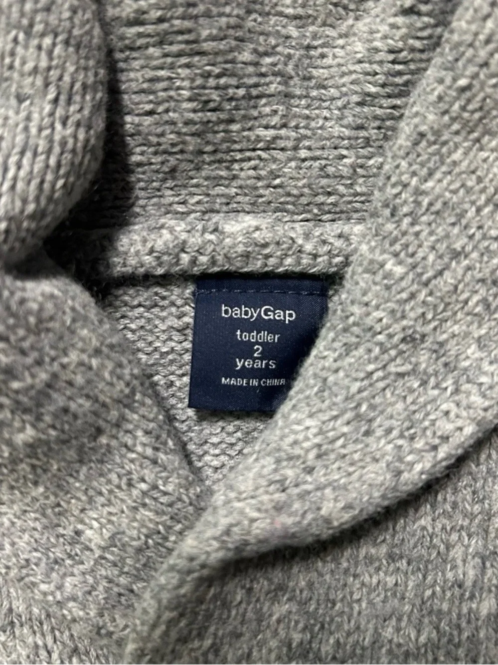 Toddler Boy Baby Gap Collard Grey Sweater Snow Skiing Winter Size 2T